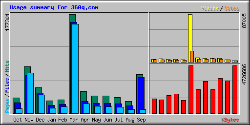 Usage summary for 360q.com
